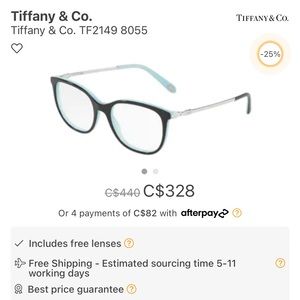 Tiffany eyeglass frames
